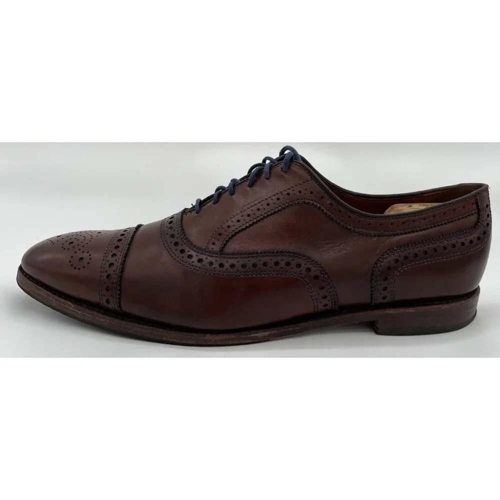 Allen Edmonds Strand Cap-Toe Brown Leather Oxford Dress Shoes Mens Size 13 C
